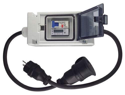 Zwischensteckerzähler Easycount2 LCD Wechselstromzähler ungeeicht, FI-LS Schalter, Schuko Verbindung